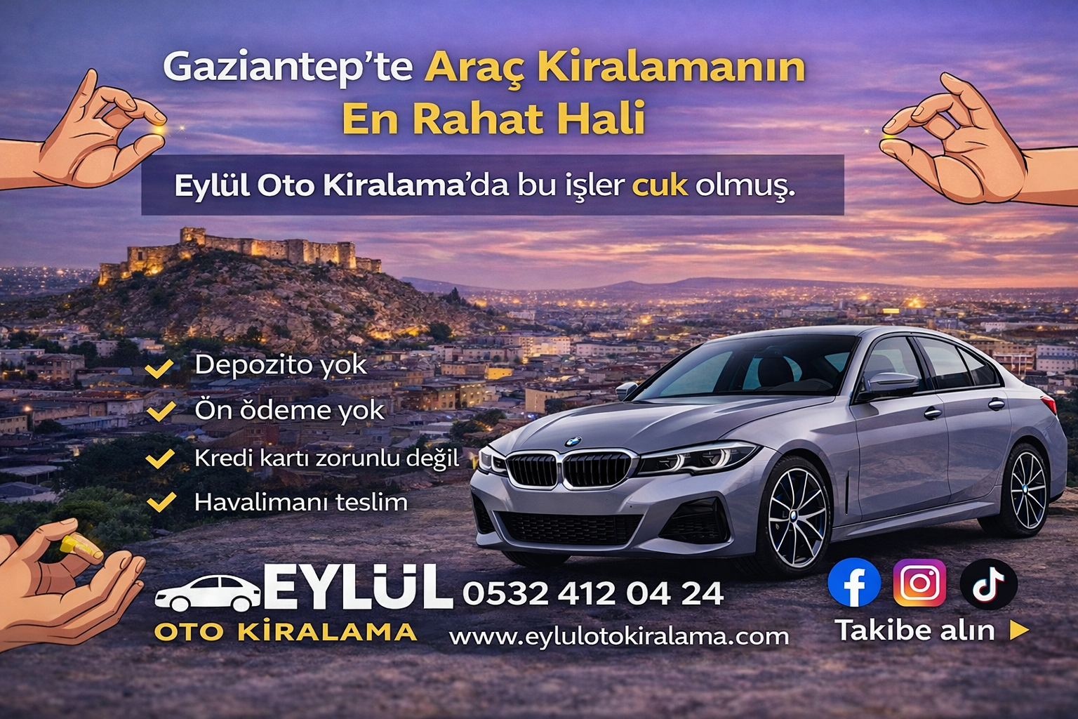 Gaziantep te Araç Kiralamanın En Rahat Hali
